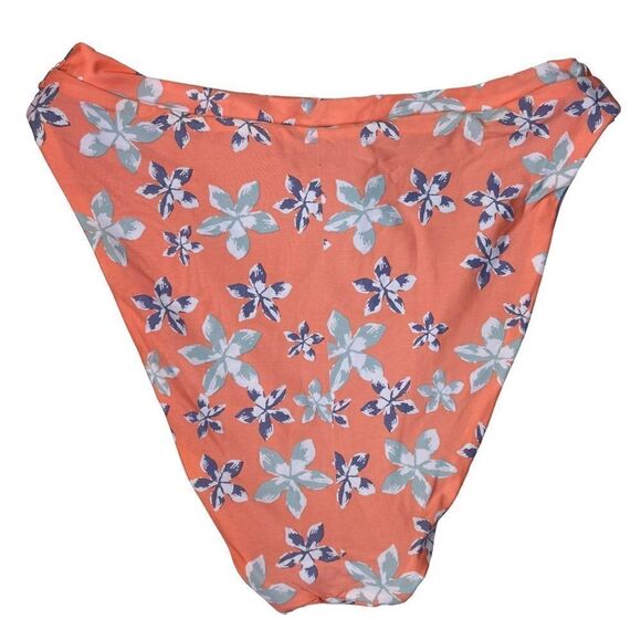 NEW Becca Floral French Cut High Leg Bikini Bottoms Medium - Picture 4 of 8